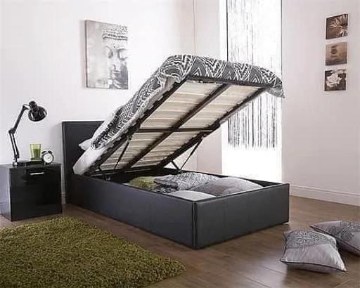 Buy & Sell Parkgate Rotherham - Photos for Single black faux leather ottoman Bedstead