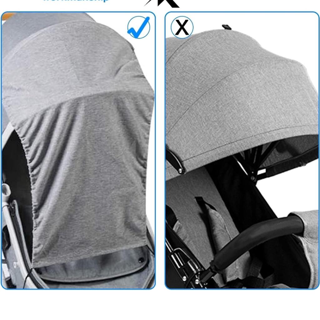 Pre-loved immaculate condition, like new.

Grey sun shade for buggy, pram or pushchair, keep the sun or rain away from your baby. Sunshade can be folded into a pouch, portable.

*Material: Polyester

*Dimension: L 49.8cm x W 30cm x H 66.5cm

* Uv protection 50+

* Waterproof

* Universal

* Portable, folds away in a small pouch

From a very clean, smoke and pet free home.

Collection only, from Tyersal area in BD4.

Grab yourself a bargin!
..Once it's gone, it's gone..