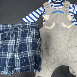 Next baby dungarees from 1 months and shorts 12 months