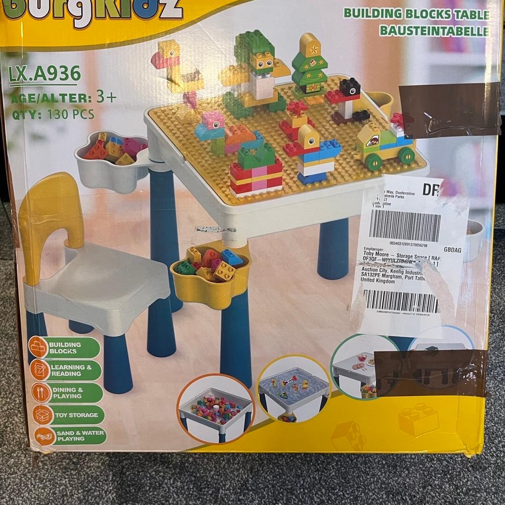 Burgkidz building blocks table and chair
New and boxed
Hours of fun
From a pet and smoke free home
Happy to post at extra cost
Collection DE23 3BH