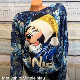 Minnie Micky Maus Feinstrick dünne Wolle dunkelblau NEU Größe 42-44

Motivshirt Minnie blau
AA65, Länge 75cm vorne, 83cm hinten

Privatverkauf ohne Garantie und ohne Rücknahme und ohne Gewährleistu