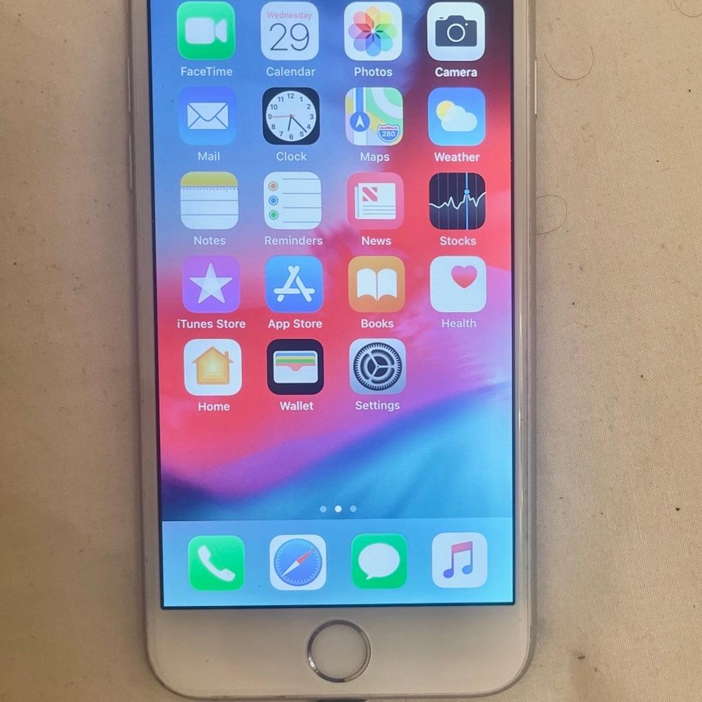 Apple iPhone 6s - 16GB - Silver - Unlocked A1688 (CDMA + GSM)

Condition is used, applies scratches, scuffs and marks.

Overall in great working order, comes with its case and an iPhone SE box, no accessories.

Battery Health: 75%

Touch ID works as normal.

Sold as seen with no warranty or guarantee given and no returns accepted.

Offers considered