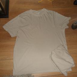 2 NEW BEIGE T SHIRTS SIZE LARGE. PICK UP FROM M40 1NS