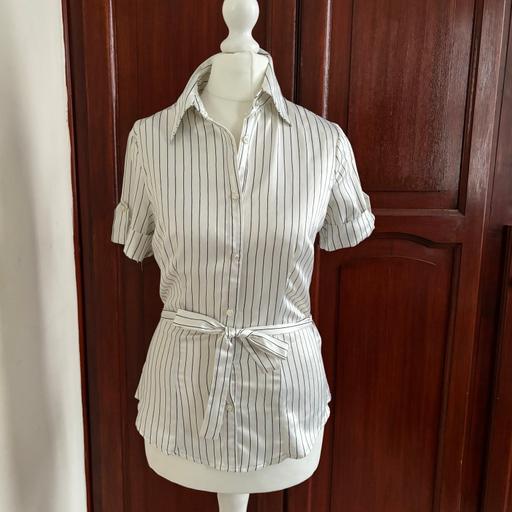 Buy & Sell South West London Sands End - South West London - Photos for H&M white black stripe short sleeve blouse