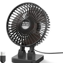 【Compact Size & Exquisite Design】This mini and lightweight personal desk fan provides cooling air, it can rotate up and down within the range of 0 to 90 degrees. Perfect for use in office, home, bedroom, dormitory, car, desktop, camping, or travel.

【Ultra-Quiet】The usb desk fan uses a silent structure which is engineered to be quiet while delivering strong wind. It would be your best partner during the hot summer.

【Speed Adjustable】The portable fan has 3 speeds to meet different cool needs, press the button on the back to adjust appropriate fan speed. It will always keep you cool at the low speed, the high speed is strong enough to cool you down quickly.

【USB Powered】Comes with the usb cable, the desk cooling fan is compatible with all USB port, such as computer, power bank, wall chargers and other USB-enabled power supply, this USB fan is energy-saving and environmentally friendly. (Note:This is a USB desk fan, it needs to be plugged in to work, the usb cable cannot be removed.)