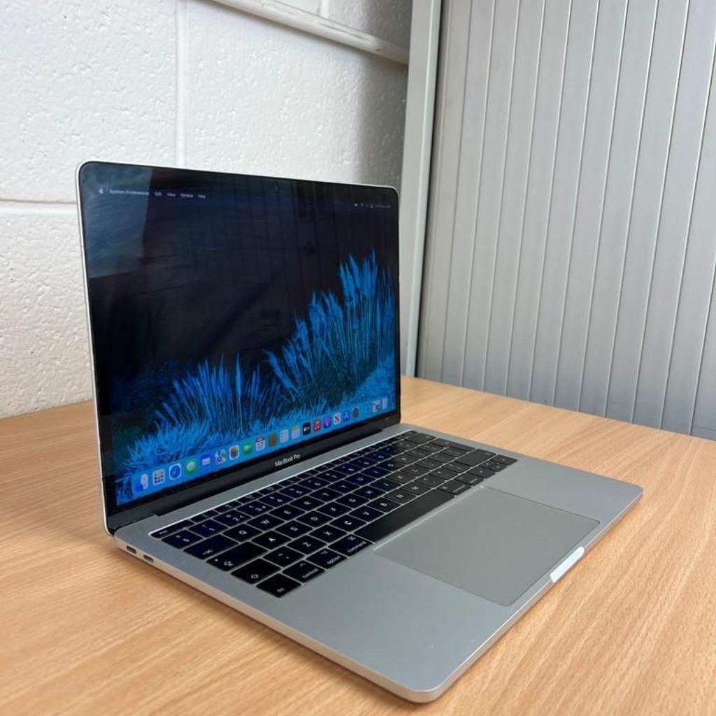 New condition 13.3 Inch Apple MacBook Pro 2017 MacOS latest Ventura OSX intel i5 Ultra Fast. Thunderbolt

Silver Grey colour

Comes with 6 months Warranty so buy with confidence.

Fully updated to latest 2022 version OSX Ventura ready to use.

Great for University work, school, Teams, Zoom etc.

Backlight keyboard
Camera & Mic Built-in

Spec:

Apple MacBook Pro 2017
i5-2.30 GHz

8Gb Ram DDR3

Intel Iris Plus Graphics 640 1536 MB
13.3 Inch (2560 x 1600)

256Gb SSD Nvme

Great Graphics

Integrated Intel HD iris Graphics

Can be used for gaming too.

True Tone Technology
Wi-Fi 5 (802.11ac) | Bluetooth

Force Touch Trackpad

Wi-Fi and Bluetooth 4.2
USB type-C Thunderbolt ports

office Word Excel PowerPoint, Outlook etc