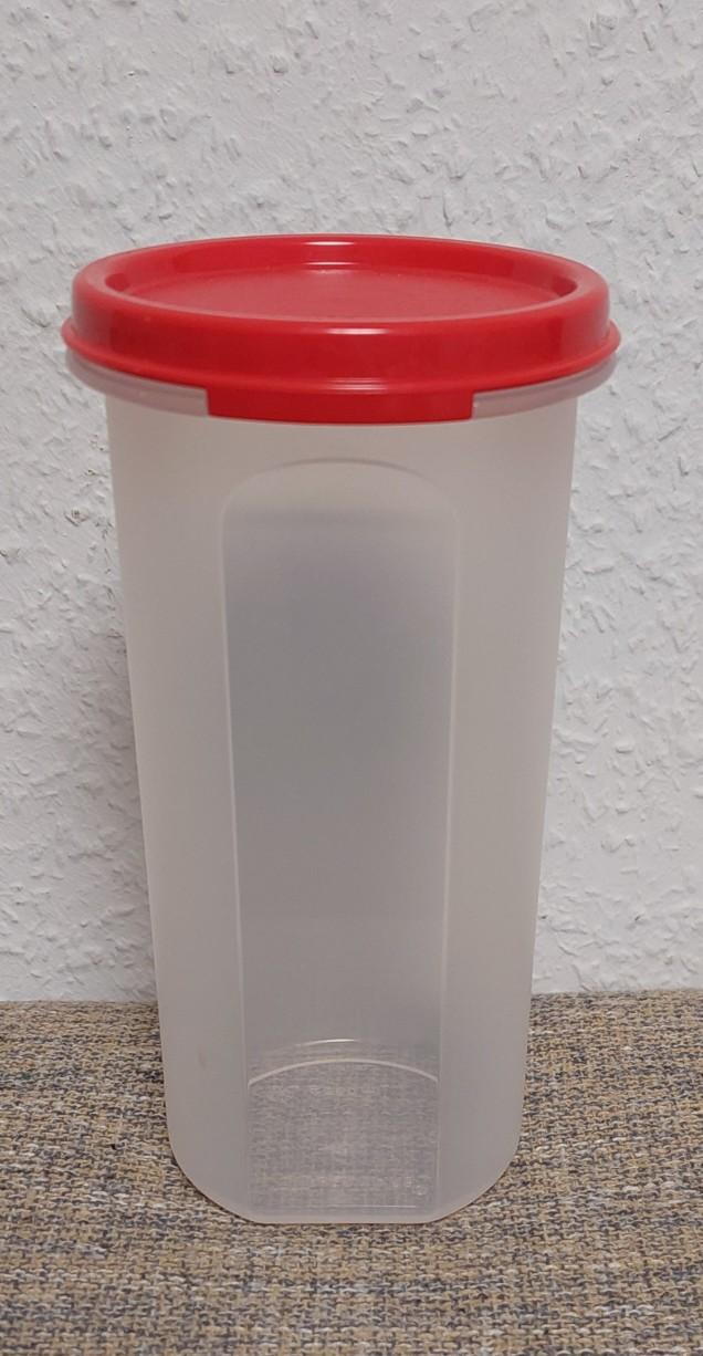 Tupperware Rund Behälter 440ml - Kompaktbehälter Mit Ausgießer Rot