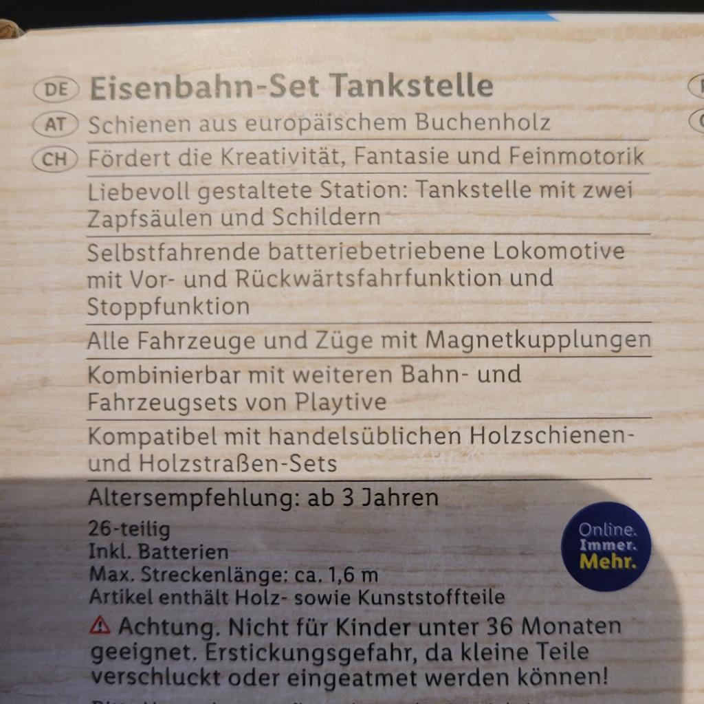 DE Neu Eisenbahn-Set Tankstelle, | wie am - Shpock 10,00 in € Rhein Verkauf für Eltville 25-teilig 65346 zum