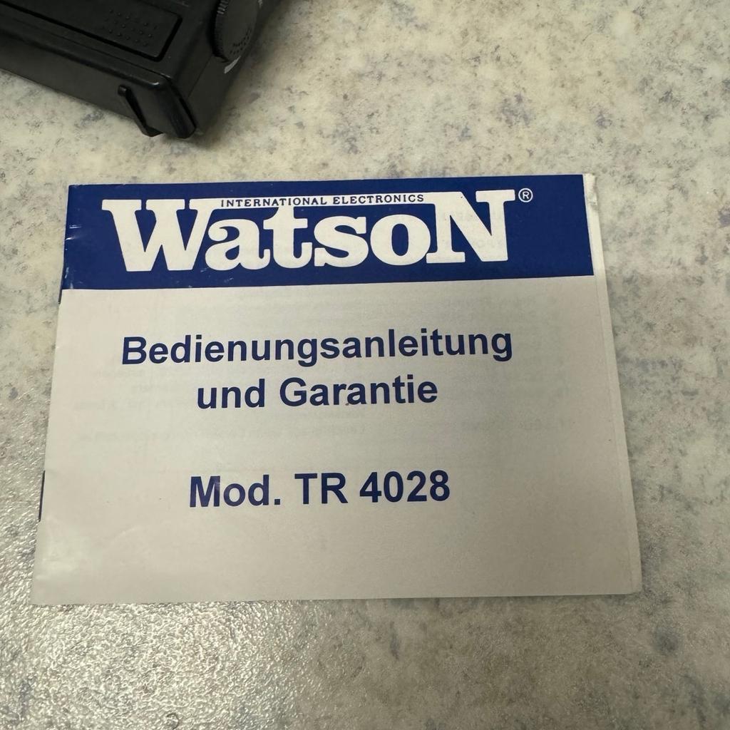 Altes Watson Radio mit Anleitung, Original Schachtel und Kopfhörer.