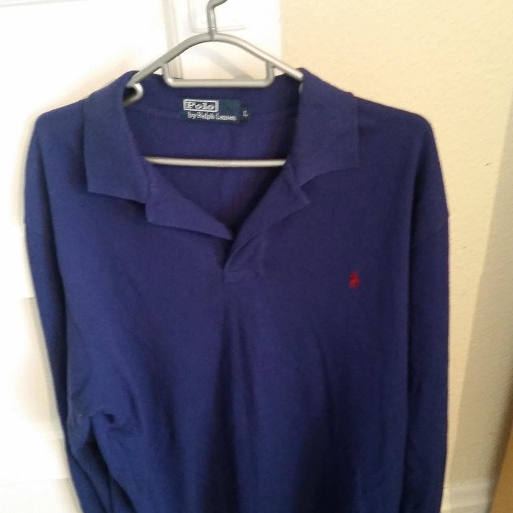 Genuine Ralph Lauren Long sleeved polo tee! Size L, I paid £110.00 for this from the Ralph Lauren store. Only worn a couple of times. GRAB A BARGAIN! Click on my pic to see more things I'm selling at BARGAIN prices. I'm a genuine seller, see my reviews. PayPal & SHPOCK PAYMENTS ACCEPTED FOR DELIVERY OR CASH UPON COLLECTION. Cheers!