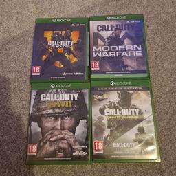 xbox one call of duty games
all in working order
£10 each or take all for £30

no time wasters