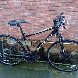 Claud Butler Mountain Bike

I am selling my Claud Butler Mountain Bike 18"Frame in good working order. Wheels are 28". Brakes are in good condition. Gears are 3*8 (New  front gear cable has been fitted). Collection from Balsall Heath.