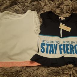 BNWT - 2 x River Island Cropped Tops - 11-12 years