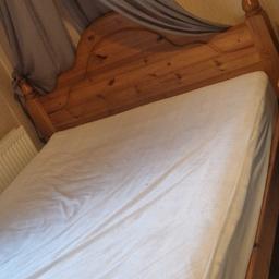 pine double bed with good quality mattress. Good condition from a smoke free home.