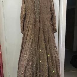 This beautiful and elegant princess wedding dress. Bought from Golu’s for £1000. Worn for 6hours for my Walima. Size L.