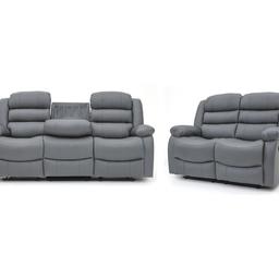 ‼️ JANUARY SALE NOW ON‼️

🌟 2&3 SEATER SOFAS ONLY
🌟 £699🌟

The Roma 3+2 Black Leather Recliner Sofa Set is the top of the range comfort with its laid-back cushions and power reclining capabilities. 
You will feel like you are on a getaway every time you take time to enjoy Roma. Regal, luxurious, and stately, the Roma Reclining Sofa Set can add a classy and formal appeal to any sitting room or formal living room. This classic  reclining sofa comfortably accommodates five people on its five-cushion seat design. A standard reclining seat is for double relaxation power. The Roma 3+2 Black Leather traditional furniture is upholstered in PU leather and available in black, brown, or grey. 

KEY FEATURES:

Soft Luxury PU Leather 
High-Density Foam
Pull Down Cupholders 
Strong Hardwood Frame
Assembly Required

DIMENSIONS:
3 SEATER: Length: 193 cm; Depth 76 cm; Overall Height: 90 cm; Seat Height: 47 cm; Seat Depth: 66 cm; 

2 SEATER: Length: 144 cm; Depth 76 cm; Overall Height: 90 cm; Seat He