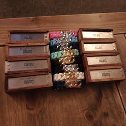 £5 EACH

an assortment of curbzz bracelets available in all colours shown in pictures. come complete with a little box. Will deliver through postage to you, please message me to enquire .
#startfresh

many thanks