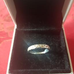 Pandora pink heart ring size J and half good condition.