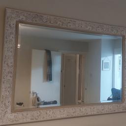 Large mirror with leafy type framing. 
H -75cm 
W - 100cm

I can deliver if local to E13 area