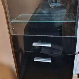 Display cabinet for living room. Slight damage to upper door but can be fixed if someone knows DIY. Vladon furniture. originaly cost £125. Selling for £50. Cannot dismantle so buyer will need to take it as it is.