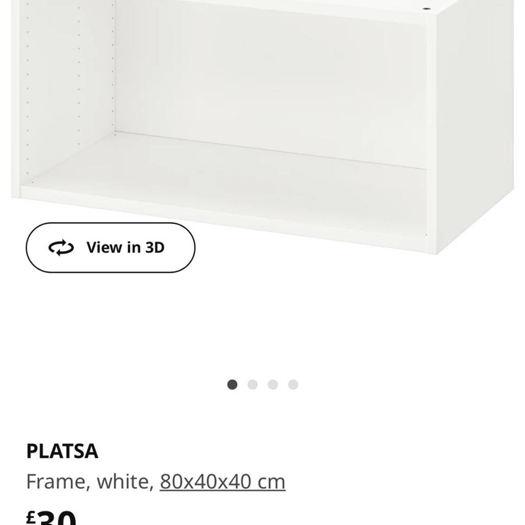 Ikea Platsa frame 80cm x 40cm x 40cm. Like new but slight wear from a little bump. All fixtures and fittings included. Collection from B16 0BD. From a pet and smoke free house.