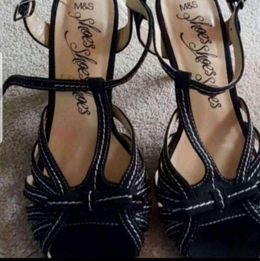 Buy & Sell West Midlands Wolverhampton - Photos for M & S ladies black strappy heels shoes size 5