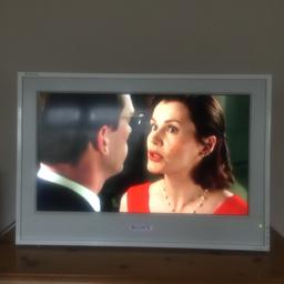 White Sony TV , 26 inch , Perfect working order Lovely condition, Nice white unusual subtle colour change from the usual black , Known as the picture frame as you can insert SD card and show rotating photos, Collection only.