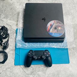 Fully Working and fully functional Sony PS4 Bundle includes the official controller and also Spider-Man game. It’s 500 GB and is the slim version. Fully working and fully functional please get in touch thanks