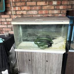 3 ft fish tank with the accessories to set up salt water aquarium ie pump, sand, live rock chemicals and test kiits. Can deliver if near