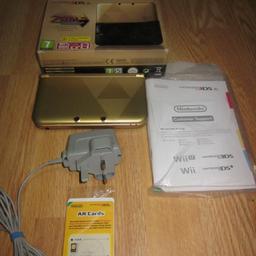 Nintendo 3DS XL The Legend Of Zelda A Link Between Worlds Console
In Very Good Condition
No Game
Comes With Power Adapter
Cards Never Opened
Few Light Marks.
Box A Little Worn.