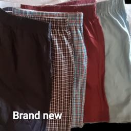 5 pairs of Men's boxer shorts if prefer the traditional style rather than the figure-hugging type. Brand new. 1 of 2 sets bought online from Chums in May. My friend just wanted the pack of plain ones. They are still sold online for £30 + delivery. Save money as they are brand new never worn or tried on They had to be taken out of packaging to know which 5 pairs they sent as a random mix You have the advantage of knowing before you buy. (44-46w) 100% Cotton discreet fly opening Machine washable. DAY OR NIGHT