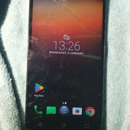 Alcatel A3 XL mobile
fully working
network unknown
some crack lines to the front of the phone  doesn't affect functionality- touch screen works perfectly
no charger but will arrive fully charged.
Can deliver locally for a small fee.