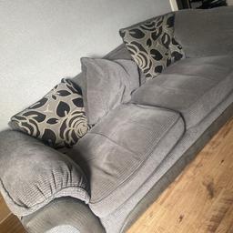 Grey 2 seater comfy sofa for free collection from Radcliffe m26