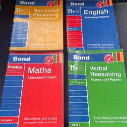 Bond Books with different age groups

-Most pages have already been written on in pencil
-Still can be used for learning different question types
-Comes with answers inside
-19 used worksheets
Feel free to have a look