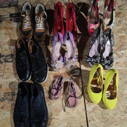 Men's and women's shoes job lot
Men's are all size 8 (Superdry, Ted Baker
Women's -All size 5s (River island, bebo, atmosphere, baby cham
Todler girl -size 6 (river island)