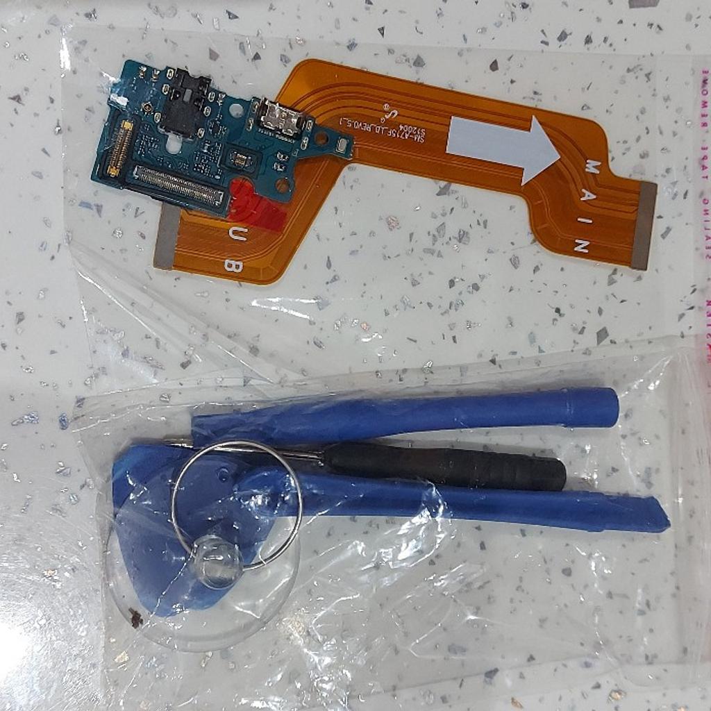 charging port for Samsung A71 A715F Dock connector jack replacement with motherboard flex cable and tool kit brand new