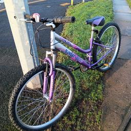 We have a Stealth Sunset Strip Ladies / Girls bike in good condition and working order
26" wheels with good tyres
13" frame with front suspension
18 speed shimano gear system
Quick release saddle stem
Fitted with front and rear reflectors and a bell
All ready for your new years keep fit regime