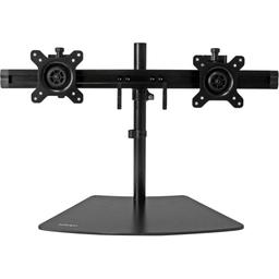 StarTech Dual-Monitor Stand - Horizontal - Black - For up to 24" (17.6lb/8kg) Displays