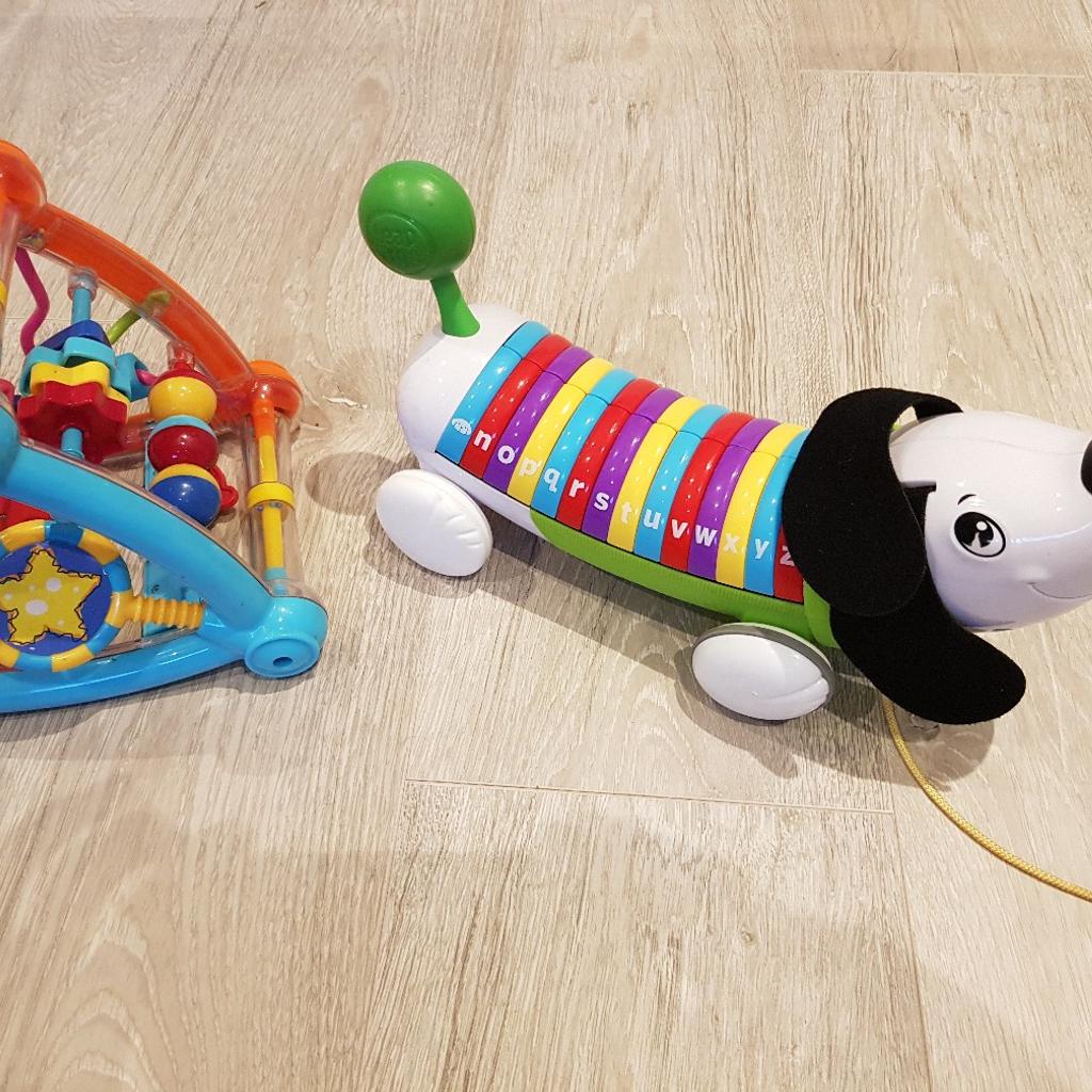 Used for family.

A bundle of toys that will cover a few ages.

Contains
Leap Frog dog
Sensory curious toy
Mega blocks
Dressing up
Soft toys
Magnetic letters
A few more

All come from a clean pet free home.