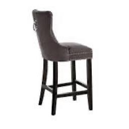 Princess Stud Bar Stool - Charcoal all brand new in box and we can deliver local 
This Princess Stud bar stool plenty of indulgent flourishes to make it fit for. . . Well a princess! We're talking studded detailing, tufted buttoning and even a decorative ring pull back!
The solid wood frame of the stool ensures it a sturdy choice, whilst its matt velvet finish and luxurious padding makes it every bit graceful. Your breakfast bar will never look so good!
1 chair supplied.
Size H103.5, W44.5, D55cm