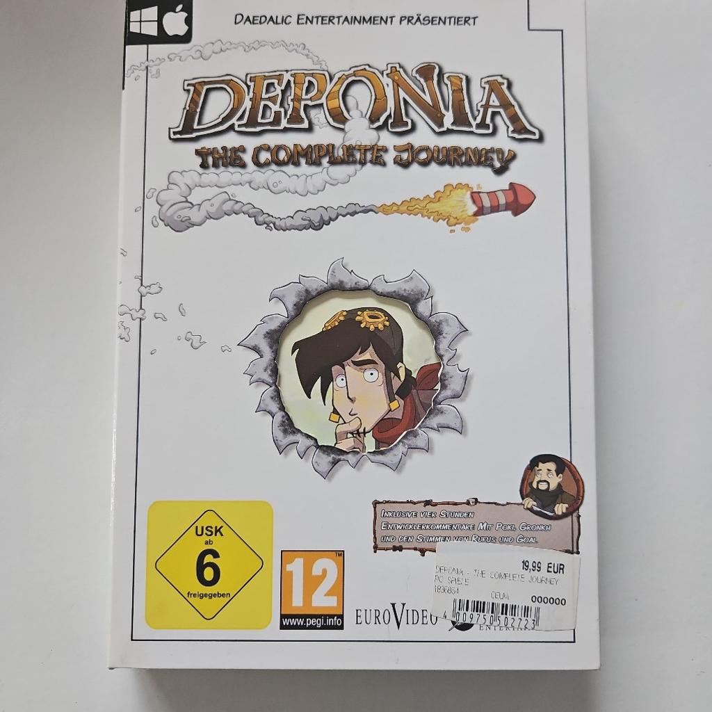 verkaufe hier die Spielesammlung "Deponia - The Complete Journey" also alle 3 Teile.
Selbst neu gekauft und jeweils nur ein-zweimal gepielt/benutzt.
Preis ist verhandelbar.
Kann gegen Aufpreis verschickt werden.