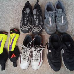 3 pairs of Nike air max trainers uk size 5 and Adidas football trainer size 4 and sin pad size s use but good condition pet and smoke free pick up L8
