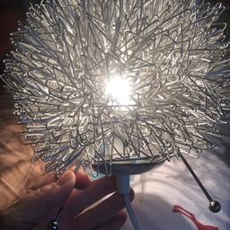 Vintage retro urchin table lamp. Great little lamp . Bright when on pokey silver wire on a tripod stand . Very quirky and unusual . Great lamp