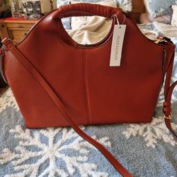 see photos, faux leather, burnt orange, bnwt, smoke free home.