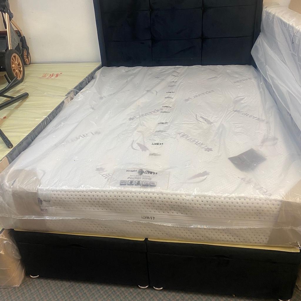 Double ottoman bed frame black for sale and brand new in packaging and also we do double mattress start from £120 and we can deliver local also we do selling all kind of bed and mattresses