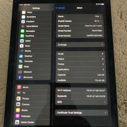 iPad Pro 9.7 inch 128gb Space Grey
iCloud unlocked

Fully working and in mint condition, screen and case have light scratches, nothing major.

Cash/paypal/bank transfer on collection
Serious offers considered.
Meetup at Stockwell/Oval/Vauxhall station for our safety.