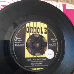 singing the beatles hit All my Loving on Oriole label,,northern songs R G M recordings, in v.good condition mark on paper label side 2 , comes in pye label sleeve,,