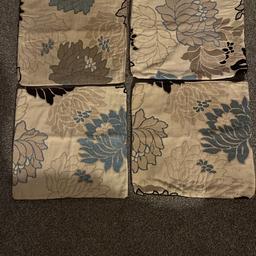 A set of 4 floral cushion covers with a plain brown reverse side, from a pet free home.
42x42 cm
Or 16.5 X 16.5 inches