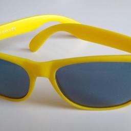 Sonnenbrille gelb Atzen-Brille quatratisch Mallorca Party Accessoires UV Schutz ähnlich Ray Ban Kunststoff
