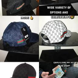 Brand new Summer caps
 
Variety of different colours

Grey/white
Black
Dark blue
Army brown
